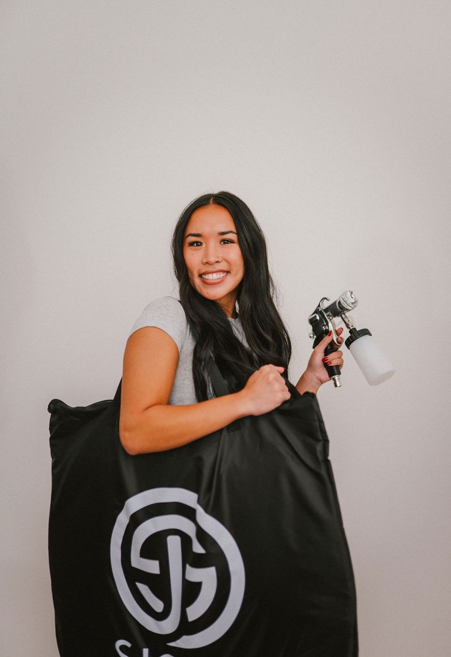 Spray tan kit and equipment covered in the certification course